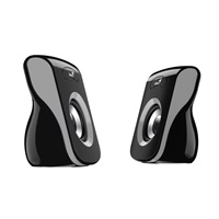 Reproduktory GENIUS SP-Q180 Iron Gray, 2.0, 6 W, napájanie USB, 3,5" jack, čierna a sivá