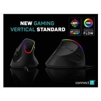 CONNECT IT GAME FOR HEALTH ergonomická vertikálna myš, drôtová, čierna