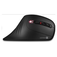 CONNECT IT FOR HEALTH Ergonomická vertikálna myš (+ 1x batéria AA zdarma) bezdrôtová, čierna