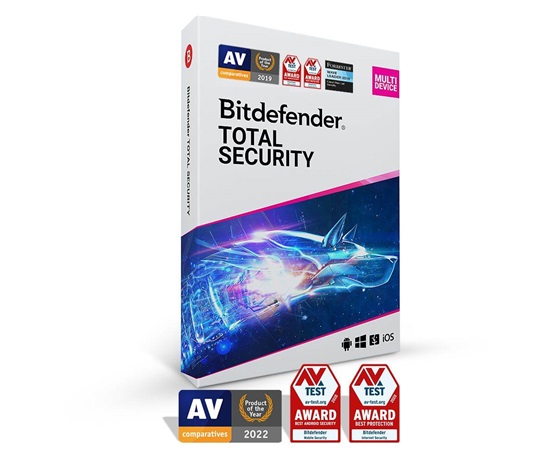 Bitdefender Total Security - 5 zariadení na 1 rok - elektronická licencia na e-mail