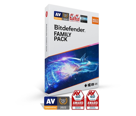 Bitdefender Family pack - 15 zariadení na 3 roky - elektronická licencia na e-mail