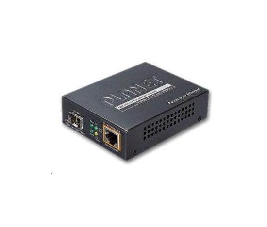Planet GTP-805A 10/100/1000Base-T / miniGBIC SFP konvertor, PoE injektor IEEE 802.3at