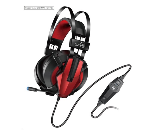 GENIUS sluchátka GX GAMING headset - HS-G710V/ 7.1/ vibrační/ USB/ ovládání hlasitosti