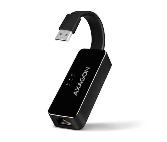 AXAGON ADE-XR, USB 2.0 - Fast Ethernet sieťová karta, auto inštal, čierna