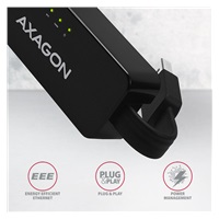 AXAGON ADE-XR, USB 2.0 - Fast Ethernet sieťová karta, auto inštal, čierna