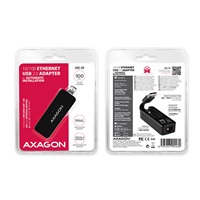 AXAGON ADE-XR, USB 2.0 - Fast Ethernet sieťová karta, auto inštal, čierna