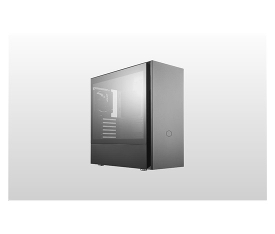 Cooler Master case Silencio S600 TG, ATX, Průhledná bočnice, 2x 120mm Fan, Černá