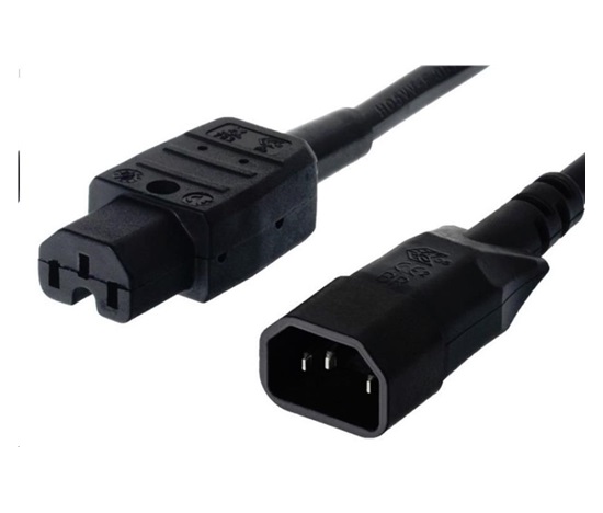 PREMIUMCORD Napájací kábel 230V predĺženie 2m (IEC320 konektory C14 - C15)