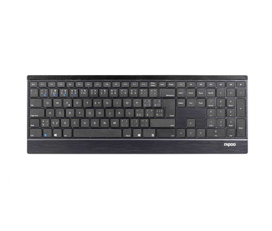 RAPOO klávesnice E9500M Multi-mode Wireless Ultra-slim Keyboard Black