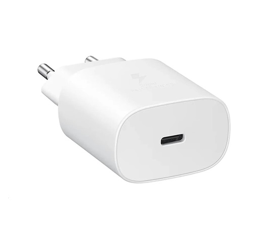 Cestovná nabíjačka Samsung EP-TA800XWE, rýchle nabíjanie 25 W, kabel USB-C, biela