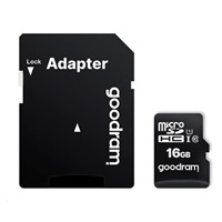 Karta GOODRAM MicroSDHC 16GB M1AA, UHS-I Class 10, U1 + adaptér
