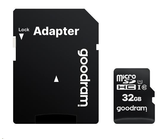 Karta GOODRAM MicroSDHC 32GB M1AA, UHS-I Class 10, U1 + adaptér