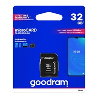 Karta GOODRAM MicroSDHC 32GB M1AA, UHS-I Class 10, U1 + adaptér