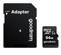 GOODRAM MicroSDXC karta 64GB M1AA, UHS-I Class 10, U1 + adaptér
