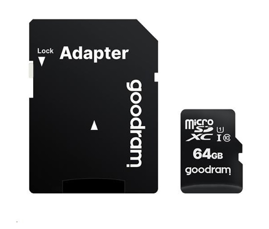 GOODRAM MicroSDXC karta 64GB M1AA, UHS-I Class 10, U1 + adaptér