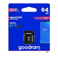 GOODRAM MicroSDXC karta 64GB M1AA, UHS-I Class 10, U1 + adaptér