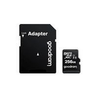 Karta GOODRAM microSDXC 256GB M1AA (R:100/W:10 MB/s), UHS-I Class 10, U1 + adaptér