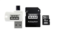 Karta GOODRAM microSDHC 16GB M1A4 All-in-one (R:100/W:10 MB/s), UHS-I Class 10, U1 + adaptér + čítačka kariet OTG