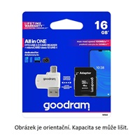 Karta GOODRAM microSDXC 128GB M1A4 All-in-one (R:100/W:10 MB/s), UHS-I Class 10, U1 + adaptér + čítačka/prečítačka kariet OTG