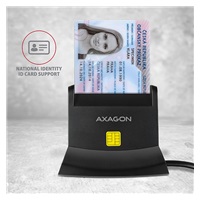 AXAGON CRE-SM2, USB externá 4-slotová čítačka čipových kariet/ID kariet (eCitizen) + SD/microSD/SIM