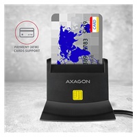 AXAGON CRE-SM2, USB externá 4-slotová čítačka čipových kariet/ID kariet (eCitizen) + SD/microSD/SIM