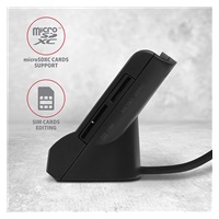 AXAGON CRE-SM2, USB externá 4-slotová čítačka čipových kariet/ID kariet (eCitizen) + SD/microSD/SIM