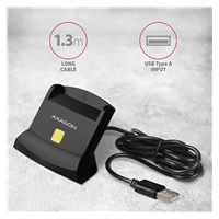 AXAGON CRE-SM2, USB externá 4-slotová čítačka čipových kariet/ID kariet (eCitizen) + SD/microSD/SIM