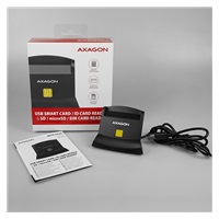 AXAGON CRE-SM2, USB externá 4-slotová čítačka čipových kariet/ID kariet (eCitizen) + SD/microSD/SIM