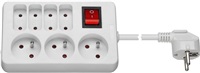 PREMIUMCORD Predlžovací kábel 230V 1,5m 3+4 zásuvky+vypínač