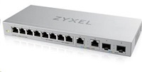 Zyxel XGS1010-12 12-portový gigabitový prepínač, 8x gigabitový RJ45, 2x 2,5GbE RJ45, 2x SFP+