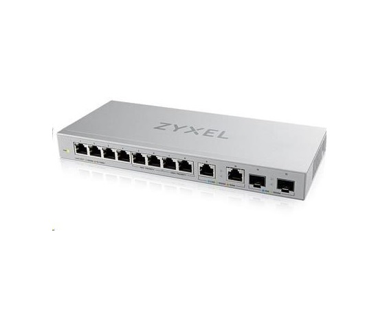 Zyxel XGS1010-12 12-portový gigabitový prepínač, 8x gigabitový RJ45, 2x 2,5GbE RJ45, 2x SFP+
