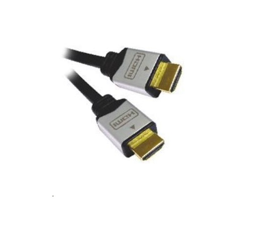 Kábel PREMIUMCORD HDMI A - HDMI A M/M 1m pozlátené a kovové HQ konektory