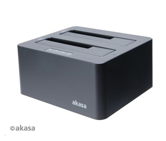 AKASA HDD box DuoDock X3 HDD/SSD, USB 3.1, 2.5" a 3.5", pre 2 disky súčasne