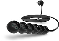 Predlžovací kábel CONNECT IT 230 V, 6 zásuviek, 5 m, bez vypínača (čierny)