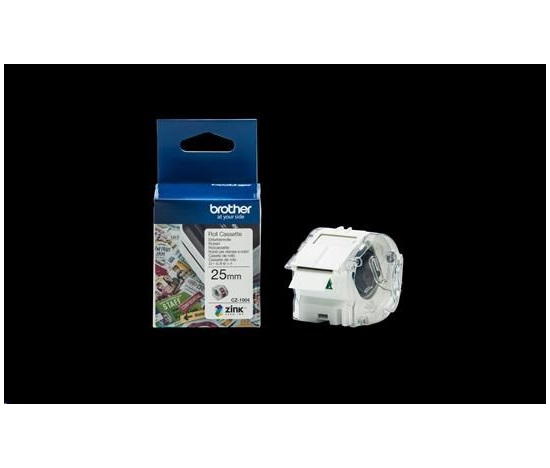 BROTHER Originálny farebný kotúč Brother CZ-1004 pre kontinuálnu tlač, šírka 25 mm. dĺžka 5 m - pre VC500W