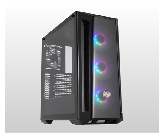 Cooler Master case MasterBox MB520 ARGB, E-ATX, Průhledná bočnice, 3x 120mm ARGB Fan, 1x 120mm Fan, Černá