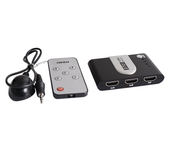 PREMIUMCORD HDMI prepínač 3:1 s diaľkovým ovládaním
