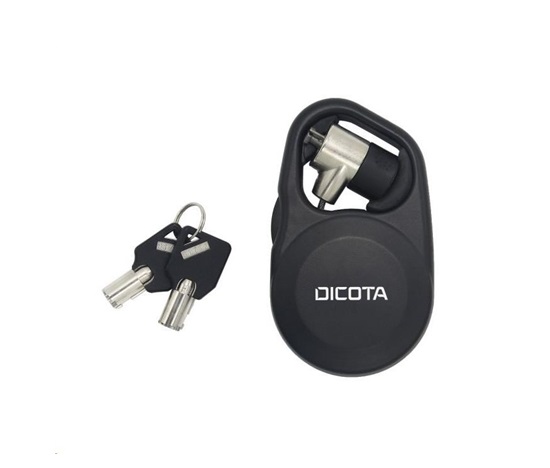 Bezpečnostný kábel DICOTA T-Lock zasúvací, s kľúčom, štrbina 3x7 mm