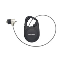 Bezpečnostný kábel DICOTA T-Lock zasúvací, s kľúčom, štrbina 3x7 mm