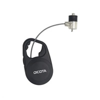 Bezpečnostný kábel DICOTA T-Lock zasúvací, s kľúčom, štrbina 3x7 mm
