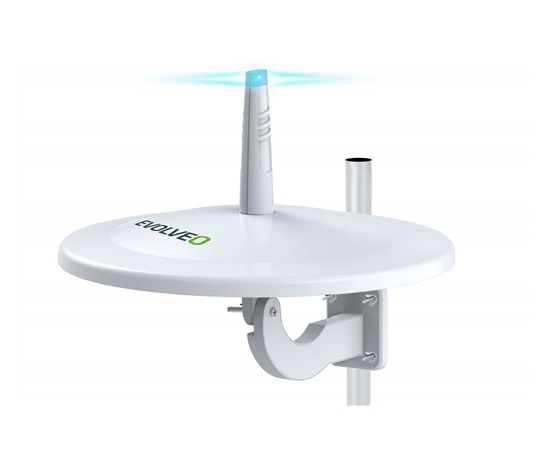 EVOLVEO Jade 3, aktivní venkovní anténa FM/DAB+/DVB-T2, filtr LTE,4G,5G