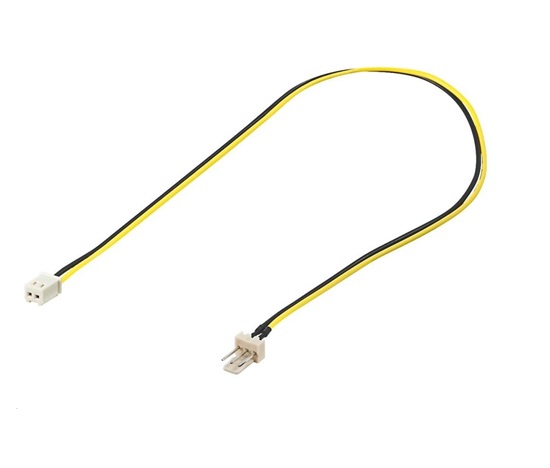 PREMIUMCORD Napájací kábel ventilátora z 2-pinového konektora FAN na 3-pinový konektor FAN na zapojenie do ventilátora