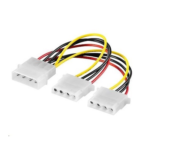 Napájací kábel PREMIUMCORD HDD 5,25"-2x5,25" (molex)