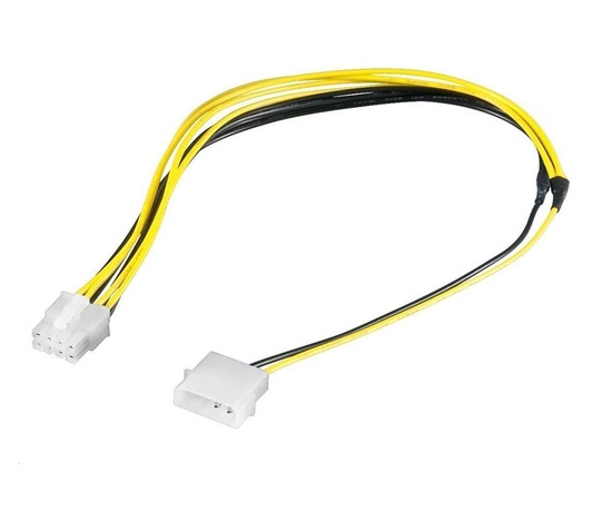 Napájací kábel PREMIUMCORD 5.25" na EPS 8-pin pre napájanie, M/M, 28cm