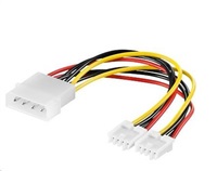 PREMIUMCORD Napájací kábel HDD, FDD 5,25"-2x3,5"