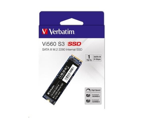 VERBATIM SSD Vi560 S3 M.2 256 GB SATA III, W 560/ R 520 MB/s