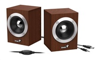 Reproduktory GENIUS SP-HF280, 2.0, 6W, drevený, hnedý