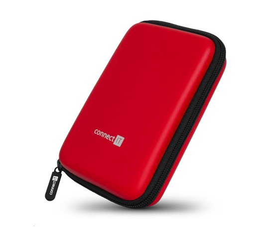 CONNECT IT HardShellProtect tvrdé ochranné puzdro pre 2,5" HDD, červené