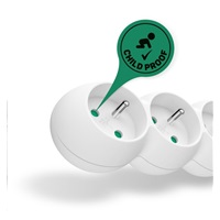 Predlžovací kábel CONNECT IT 230 V, 6 zásuviek, 3 m, s vypínačom (biely)
