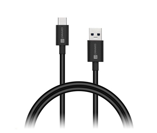 CONNECT IT Wirez USB-C (typ C) -> USB-A, USB 3.1 Gen 1, čierna, 1 m